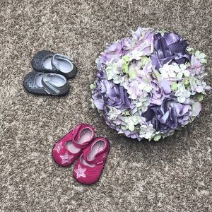 Leather sole Girls Pedipeds Sizes 0-6 months
